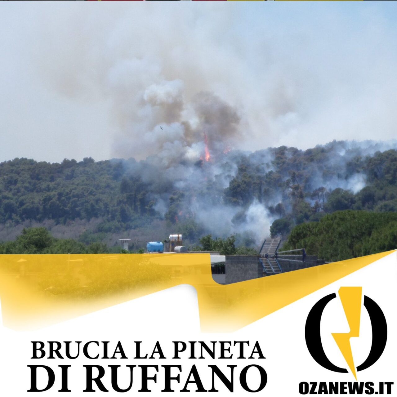 brucia la pineta di ruffano